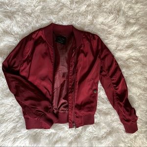 Love Tree maroon bomber jacket ❤️❤️